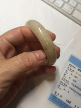 Load image into Gallery viewer, 51mm certified 100% natural Type A icy watery light green yellow white oval jadeite jade bangle PC19-6672