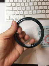 Load image into Gallery viewer, 62mm Certified Type A 100% Natural dark green/blue/gray/black Guatemala Jadeite bangle PB277-0704