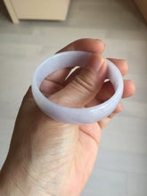 Load image into Gallery viewer, 50mm certified 100% natural Type A white purple thin jadeite jade bangle BS167-1625