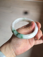 Load image into Gallery viewer, 57mm Certificated Type A 100% Natural white/sunny green/purple jadeite jade bangle C90-9145