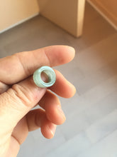 Load image into Gallery viewer, 14.3-17.3mm 100% natural type A icy watery light green jadeite jade band ring beads group BL10