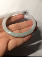 Load image into Gallery viewer, 54.5mm certified 100% natural green/purple/white slim round cut jadeite jade bangle L147-5552