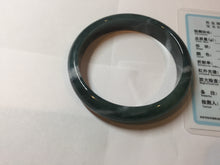 Load image into Gallery viewer, 60.6mm Certified Type A 100% Natural dark green/blue/gray/black Guatemala Jadeite bangle PB278-0712