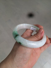 Load image into Gallery viewer, 57mm Certificated Type A 100% Natural white/sunny green/purple jadeite jade bangle C90-9145