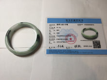 Load image into Gallery viewer, 59.2mm Certified Type A 100% Natural sunny green/dark green/purple/white Spring Forest broad Jadeite bangle PH71-0574