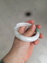 Load image into Gallery viewer, 57mm Certificated Type A 100% Natural white/sunny green/purple jadeite jade bangle C90-9145