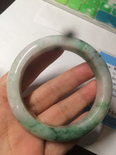 Load image into Gallery viewer, 57.5mm Certified 100% natural Type A sunny green/purple jadeite jade bangle AY50-4124