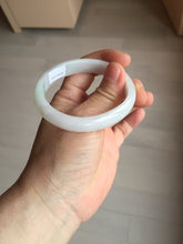 Load image into Gallery viewer, 52mm certified Type A 100% Natural green/purple/white oval Jadeite Jade bangle BM57-0280