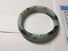 Load image into Gallery viewer, 59.2mm Certified Type A 100% Natural sunny green/dark green/purple/white Spring Forest broad Jadeite bangle PH71-0574