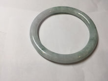 Load image into Gallery viewer, 59mm certified Type A 100% Natural green white flat round cut Jadeite Jade bangle PH217-3245