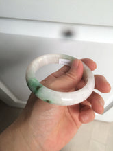 Load image into Gallery viewer, 57mm Certificated Type A 100% Natural white/sunny green/purple jadeite jade bangle C90-9145