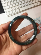 Load image into Gallery viewer, 60.8mm Certified Type A 100% Natural dark green/blue/gray/black Guatemala Jadeite bangle PB279-0687
