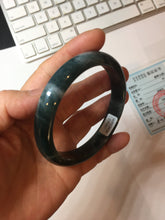 Load image into Gallery viewer, 60.8mm Certified Type A 100% Natural dark green/blue/gray/black Guatemala Jadeite bangle PB279-0687
