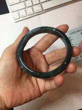 Load image into Gallery viewer, 60.8mm Certified Type A 100% Natural dark green/blue/gray/black Guatemala Jadeite bangle PB279-0687