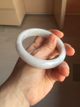 Load image into Gallery viewer, 58.5mm certified Type A 100% Natural white light green purple Jadeite Jade bangle PF67-0512