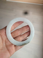 Load image into Gallery viewer, 53mm certified Type A 100% Natural white/brown flat style Jadeite jade bangle C89-4
