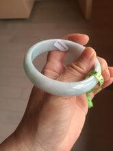 Load image into Gallery viewer, 56.7mm certified type A 100% Natural light green/blue purple Jadeite Jade bangle AB2-1325