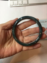 Load image into Gallery viewer, 60.8mm Certified Type A 100% Natural dark green/blue/gray/black Guatemala Jadeite bangle PB279-0687