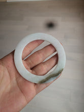 Load image into Gallery viewer, 53mm certified Type A 100% Natural white/brown flat style Jadeite jade bangle C89-4