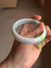 Load image into Gallery viewer, 56.7mm certified type A 100% Natural light green/blue purple Jadeite Jade bangle AB2-1325