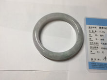 Load image into Gallery viewer, 60.5mm Certified Type A 100% Natural icy watery green/purple chubby Jadeite Jade bangle PB244-9527