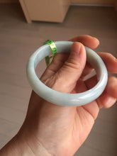 Load image into Gallery viewer, 56.7mm certified type A 100% Natural light green/blue purple Jadeite Jade bangle AB2-1325