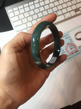 Load image into Gallery viewer, 60.6mm Certified Type A 100% Natural dark green/blue/gray/black Guatemala Jadeite bangle Pb280-0691