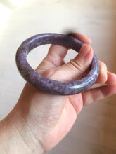 Load image into Gallery viewer, 60mm 100% natural purple/dark blue/brown/white purple mica + Tourmaline bangle SY34