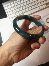 Load image into Gallery viewer, 60.6mm Certified Type A 100% Natural dark green/blue/gray/black Guatemala Jadeite bangle Pb280-0691