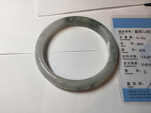 Load image into Gallery viewer, 58.7mm Certified Type A 100% Natural light green/white Jadeite Jade bangle BN15-7081