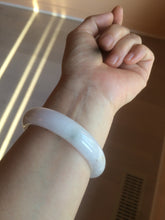 Load image into Gallery viewer, 52.9mm 100% natural Type A light purple/white jadeite jade bangle K109-8010