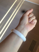 Load image into Gallery viewer, 52.9mm 100% natural Type A light purple/white jadeite jade bangle K109-8010