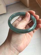 Load image into Gallery viewer, 59mm Certified Type A 100% Natural icy watery dark green/blue/gray/black Guatemala Jadeite bangle BS156-0131