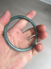Load image into Gallery viewer, 58.8mm Certified Type A 100% Natural dark green/blue/gray/black slim round cut Guatemala Jadeite bangle GL36-16-3806
