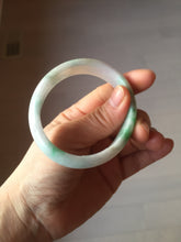 Load image into Gallery viewer, 52.5mm certified type A 100% Natural sunny green/purple oval jadeite jade bangle PF55-0437