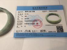 Load image into Gallery viewer, 57.8mm Certified Type A 100% Natural sunny green dark green white Jadeite bangle AZ164-6583