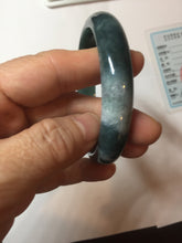 Load image into Gallery viewer, 60.6mm Certified Type A 100% Natural dark green/blue/gray/black Guatemala Jadeite bangle Pb280-0691
