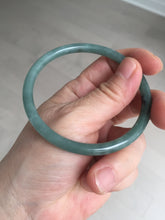 Load image into Gallery viewer, 58.8mm Certified Type A 100% Natural dark green/blue/gray/black slim round cut Guatemala Jadeite bangle GL36-16-3806