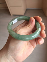 Load image into Gallery viewer, Shopify only. 54mm certified 100% natural Type A icy watery oliy dark green(油青) brown jadeite jade bangle BS103-4060