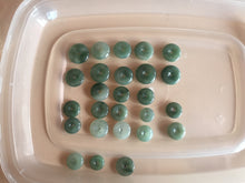 Load image into Gallery viewer, 9.5-17mm Type A 100% Natural icy watery oily dark green gray black(油青) Jadeite Jade Safety Guardian Button donuts Pendant group AU80 add on item