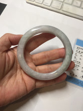 Load image into Gallery viewer, 60.5mm Certified Type A 100% Natural icy watery green/purple chubby Jadeite Jade bangle PB244-9527