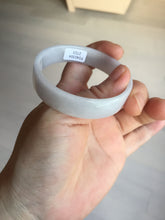 Load image into Gallery viewer, 51mm Certified Type A 100% Natural light purple/white square Jadeite Jade bangle BN92-2723