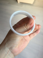 Load image into Gallery viewer, 51mm Certified Type A 100% Natural light purple/white square Jadeite Jade bangle BN92-2723