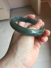 Load image into Gallery viewer, 59.7mm Certified Type A 100% Natural dark green/blue/gray/black Guatemala Jadeite bangle BS154-0129