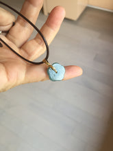 Load image into Gallery viewer, 100% Natural type A icy watery blue green gray Guatemala jadeite Forget-Me-Not(勿忘我) Flower Pendant group BP180