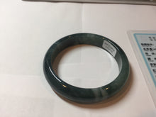 Load image into Gallery viewer, 55mm Certified Type A 100% Natural dark green/blue/gray/black Guatemala Jadeite bangle PB281-0710