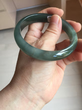 Load image into Gallery viewer, 59.7mm Certified Type A 100% Natural dark green/blue/gray/black Guatemala Jadeite bangle BS154-0129