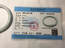 Load image into Gallery viewer, 61mm certified Type A 100% Natural light green light purple round cut Jadeite Jade bangle PH218-3235