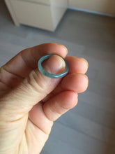 Load image into Gallery viewer, 16.5mm size 6 100% natural type A icy watery green/blue icy watery Guatemala jadeite jade band ring group PA256