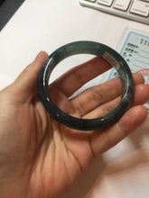 Load image into Gallery viewer, 55mm Certified Type A 100% Natural dark green/blue/gray/black Guatemala Jadeite bangle PB281-0710